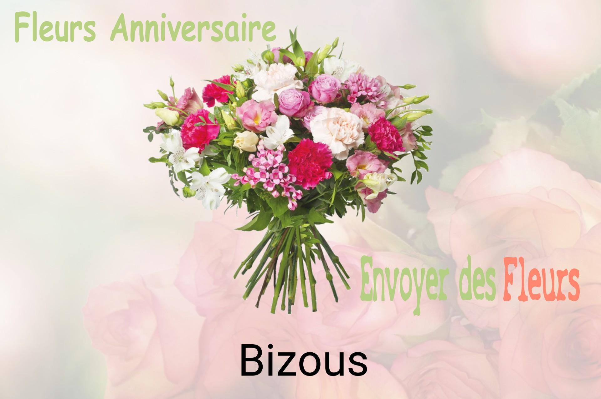 Bouquet de fleurs d’anniversaire livré à Bizous